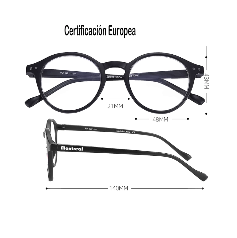 LENTES DE LECTURA GRADUACIÓN AUMENTO +3.0 ANTEOJOS OPTICOS GAFAS PRESBICIA PARA LEER O CERCA - 6