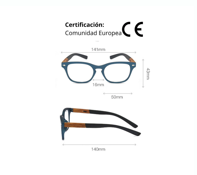 LENTES DE LECTURA GRADUACIÓN AUMENTO +3.5 ANTEOJOS OPTICOS GAFAS PRESBICIA PARA LEER O CERCA - 7