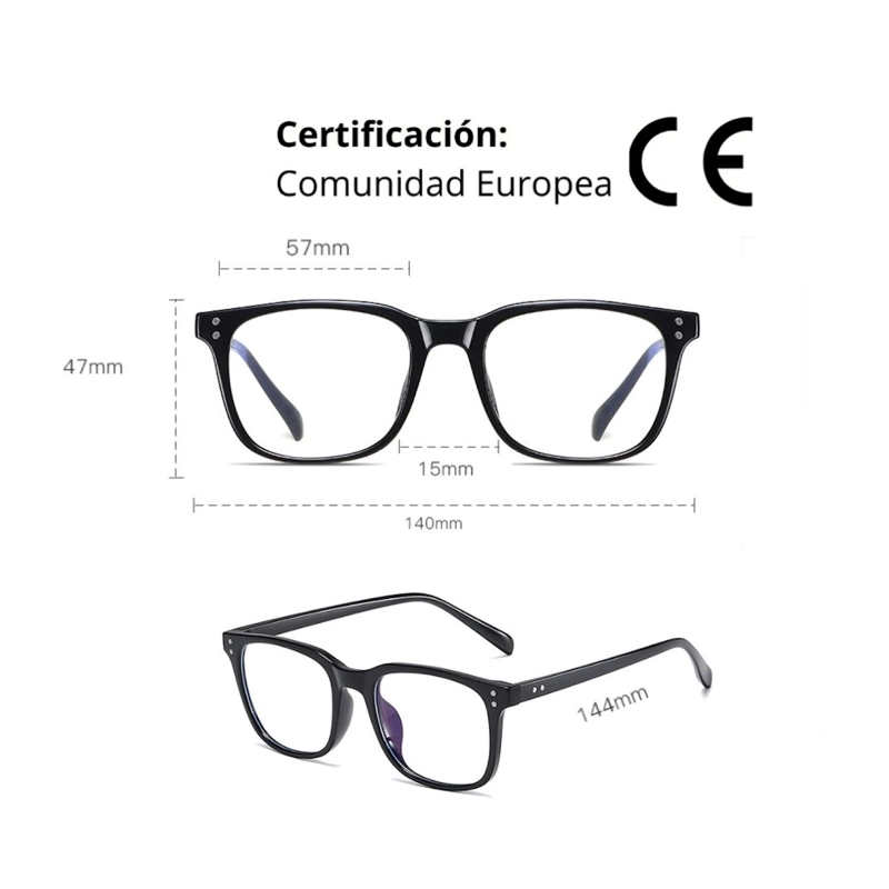 Lentes Filtro Luz Azul, Hombre, Mujer, Anteojos de Descanso Pantallas, Gafas Anti Blue Light - 6