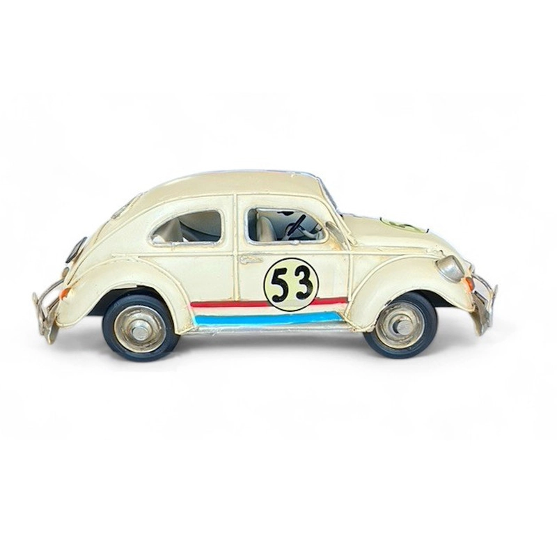 AUTO DE COLECCION A ESCALA, VOLKSWAGEN ESCARABAJO TIPO HERBIE DECORACIÓN VINTAGE - 3