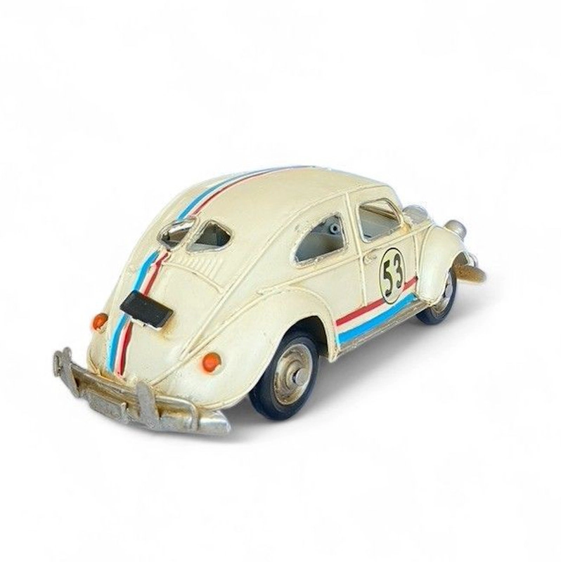 AUTO DE COLECCION A ESCALA, VOLKSWAGEN ESCARABAJO TIPO HERBIE DECORACIÓN VINTAGE - 4