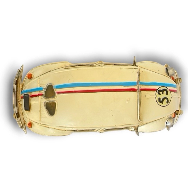 AUTO DE COLECCION A ESCALA, VOLKSWAGEN ESCARABAJO TIPO HERBIE DECORACIÓN VINTAGE - 5
