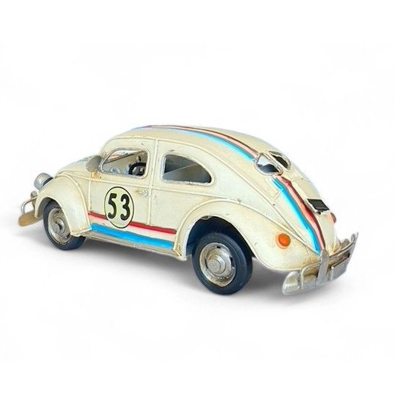 AUTO DE COLECCION A ESCALA, VOLKSWAGEN ESCARABAJO TIPO HERBIE DECORACIÓN VINTAGE - 6