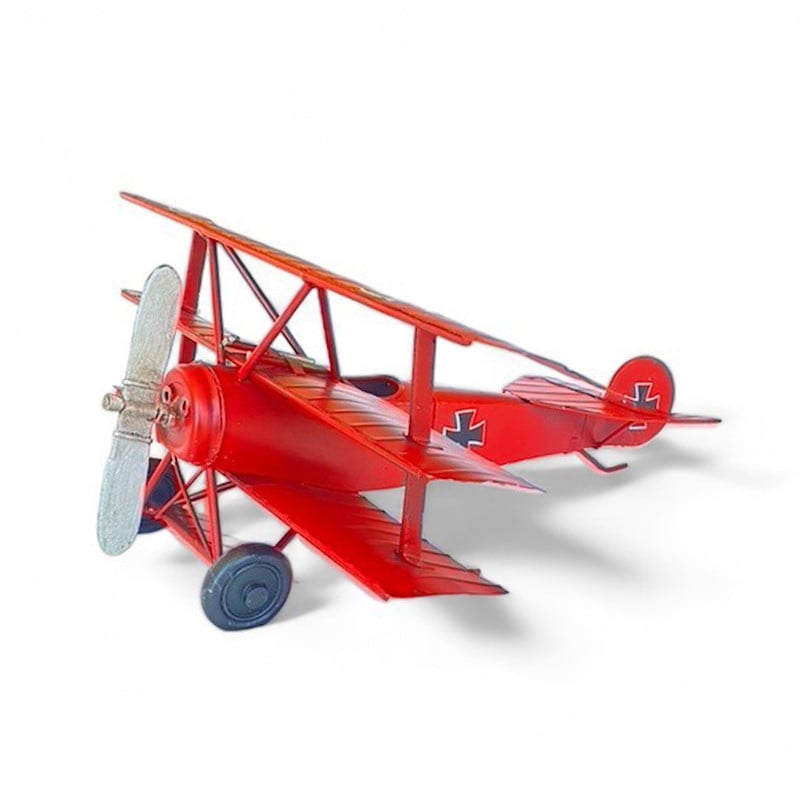 AVIÓN A ESCALA, TRIPLANO DE COLECCIÓN, DECORACIÓN VINTAGE. - 4