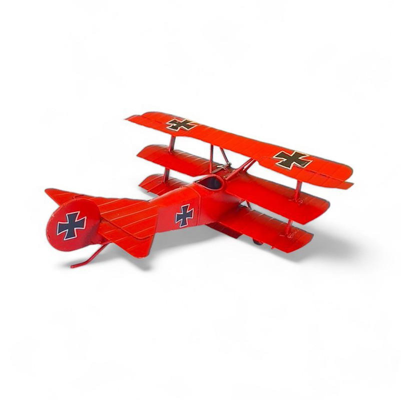 AVIÓN A ESCALA, TRIPLANO DE COLECCIÓN, DECORACIÓN VINTAGE. - 6