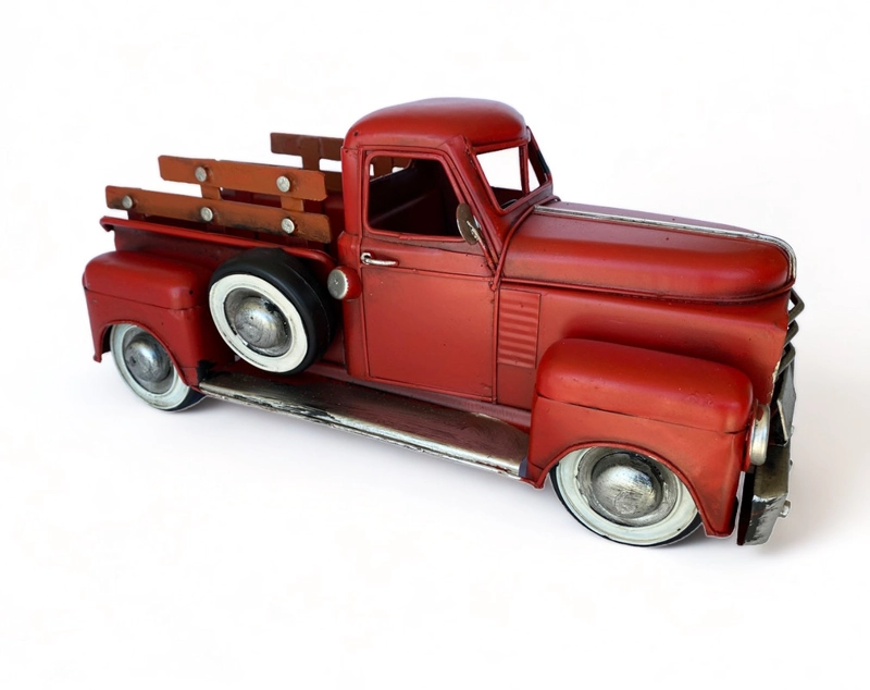 CAMIONETA A ESCALA, COLECCIÓN, DECORACIÓN VINTAGE EN FIERRO. - 1