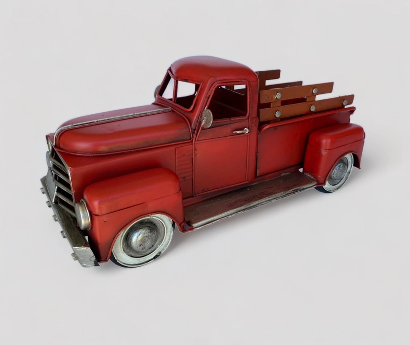 CAMIONETA A ESCALA, COLECCIÓN, DECORACIÓN VINTAGE EN FIERRO. - 2