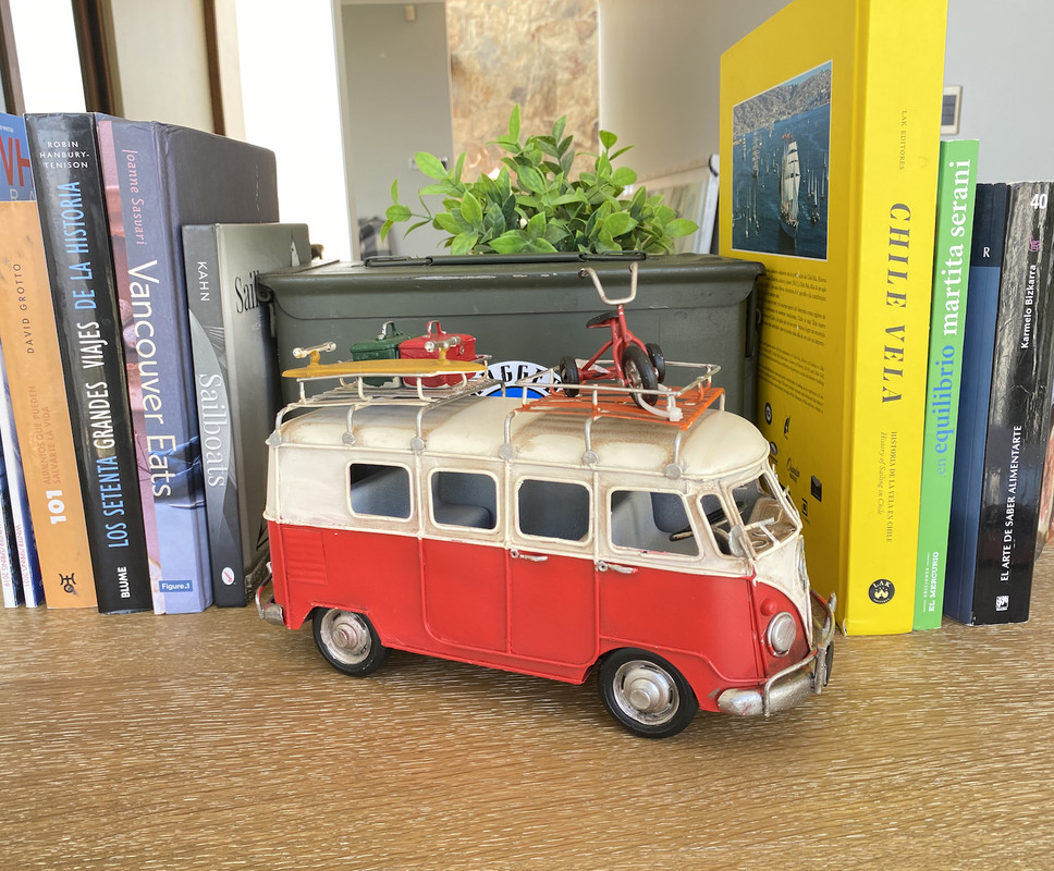 AUTO A ESCALA, KOMBI DE COLECCIÓN DECORACIÓN VINTAGE FIERRO - 4