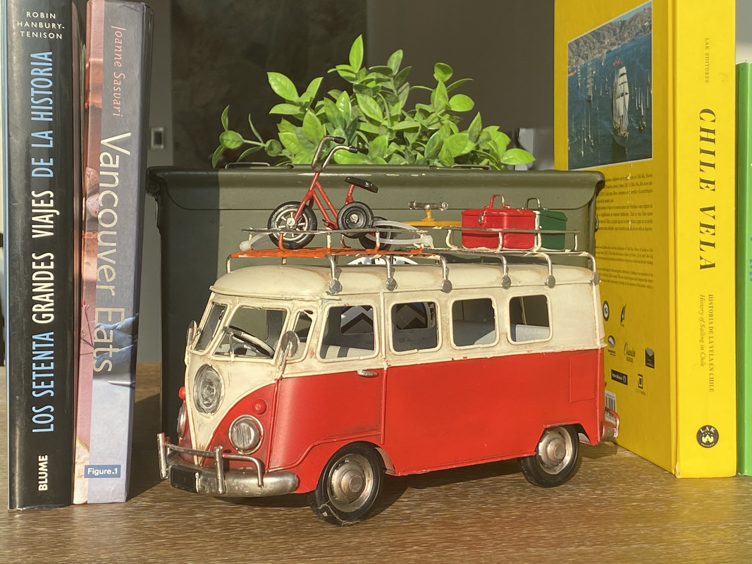 AUTO A ESCALA, KOMBI DE COLECCIÓN DECORACIÓN VINTAGE FIERRO - 6