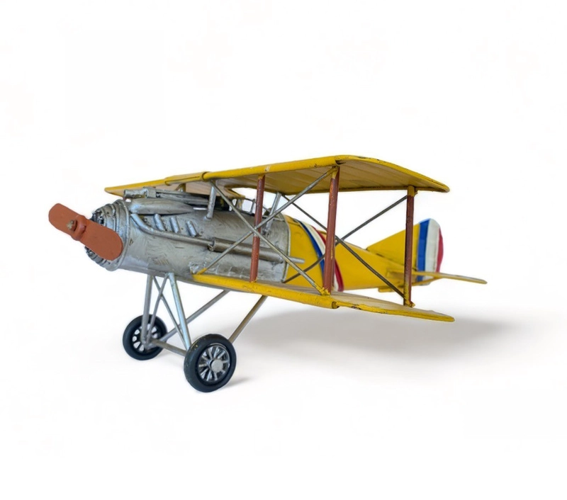 AVIÓN A ESCALA, BIPLANO DE COLECCIÓN, DECORACIÓN VINTAGE M. - 1