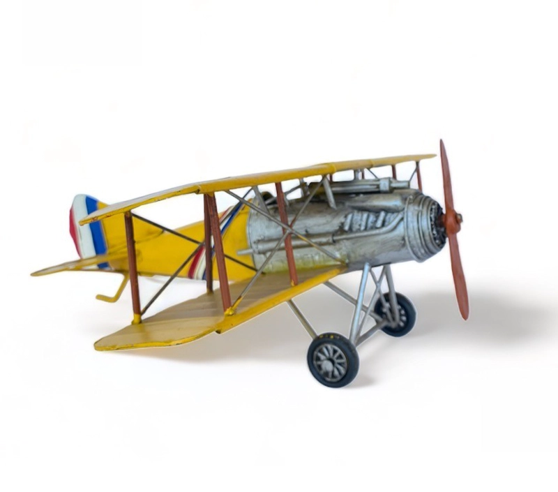 AVIÓN A ESCALA, BIPLANO DE COLECCIÓN, DECORACIÓN VINTAGE M. - 2