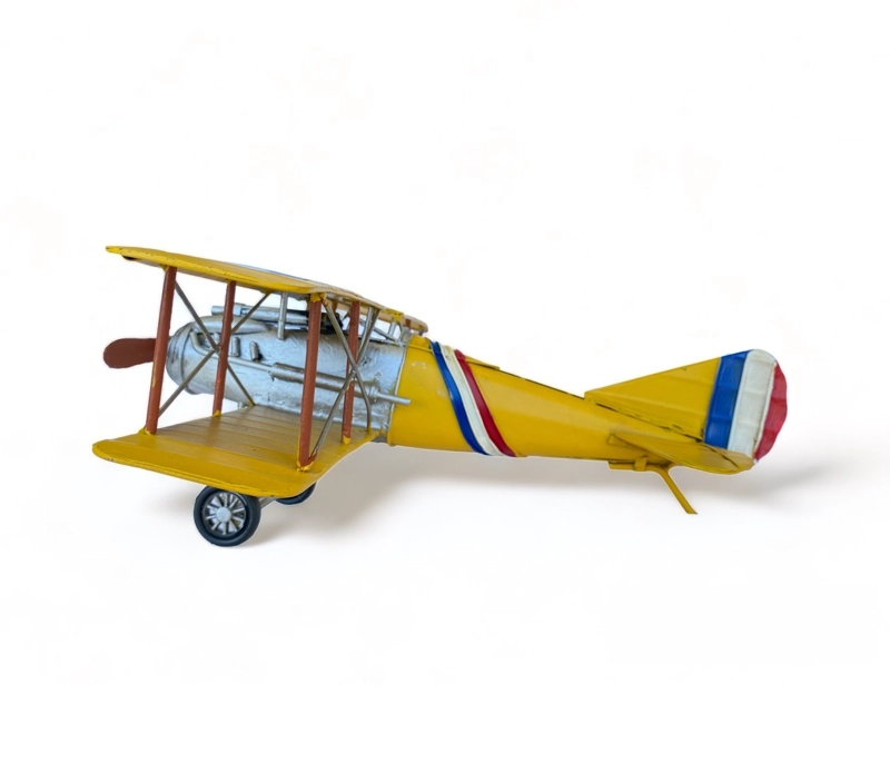 AVIÓN A ESCALA, BIPLANO DE COLECCIÓN, DECORACIÓN VINTAGE M. - 3