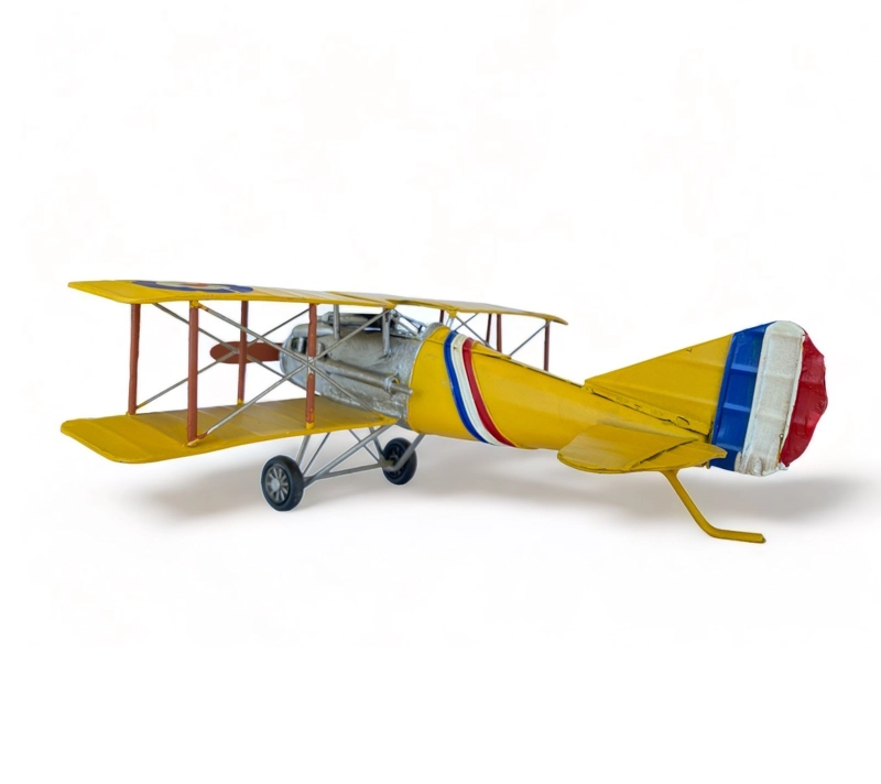 AVIÓN A ESCALA, BIPLANO DE COLECCIÓN, DECORACIÓN VINTAGE M. - 4