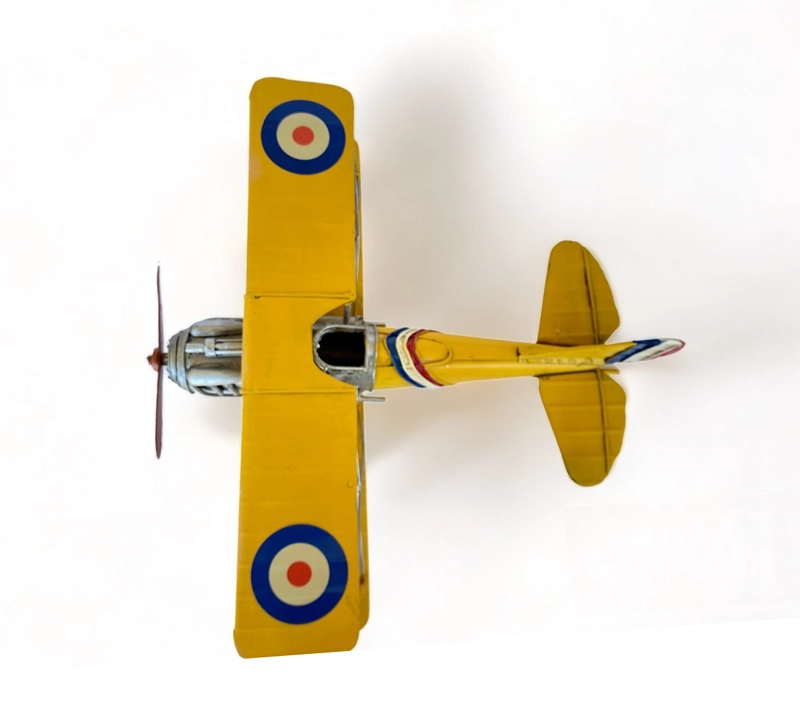 AVIÓN A ESCALA, BIPLANO DE COLECCIÓN, DECORACIÓN VINTAGE M. - 5