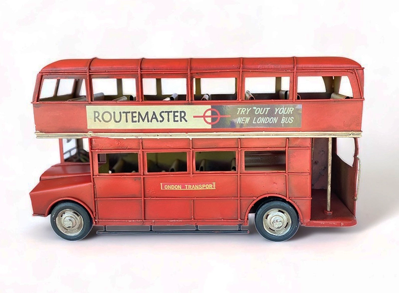 BUS INGLÉS A ESCALA, COLECCIÓN DECORACIÓN VINTAGE EN FIERRO. - 3