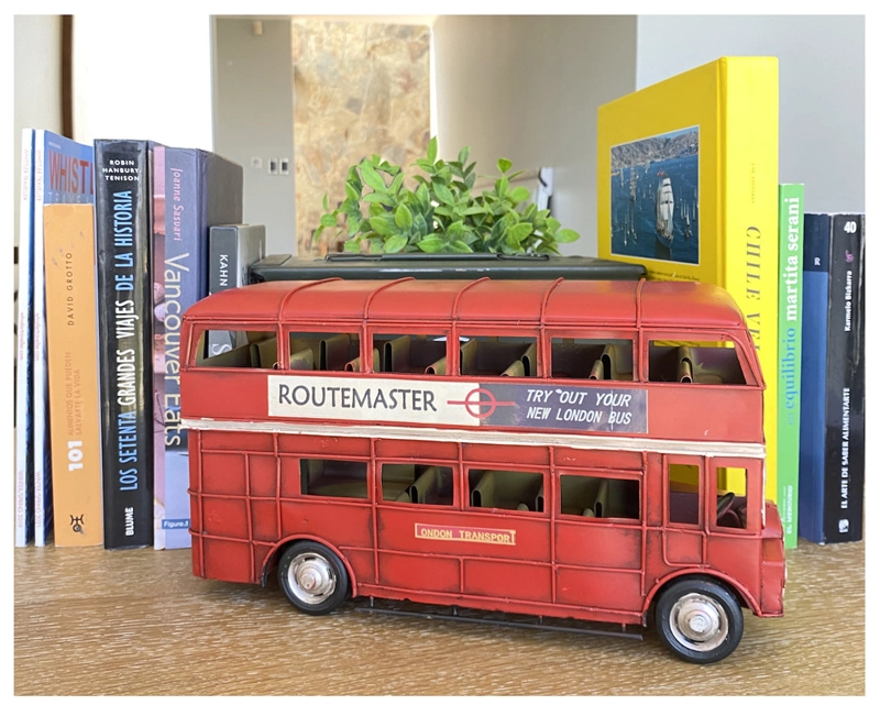 BUS INGLÉS A ESCALA, COLECCIÓN DECORACIÓN VINTAGE EN FIERRO. - 5