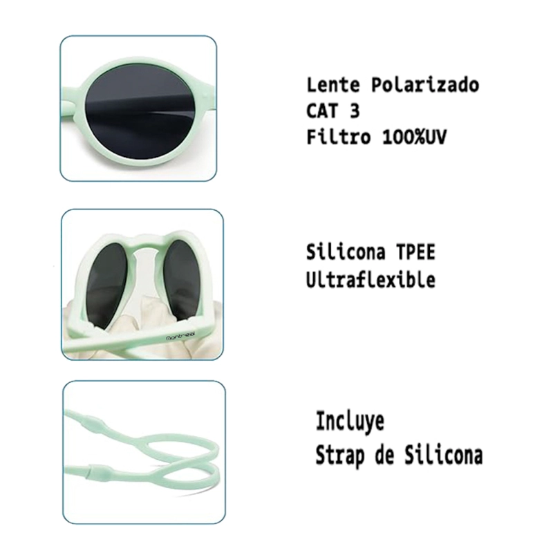 LENTES SOL BEBE DE MESES ANTEOJOS GAFAS CAT3 TPEE POLARIZADO - 7