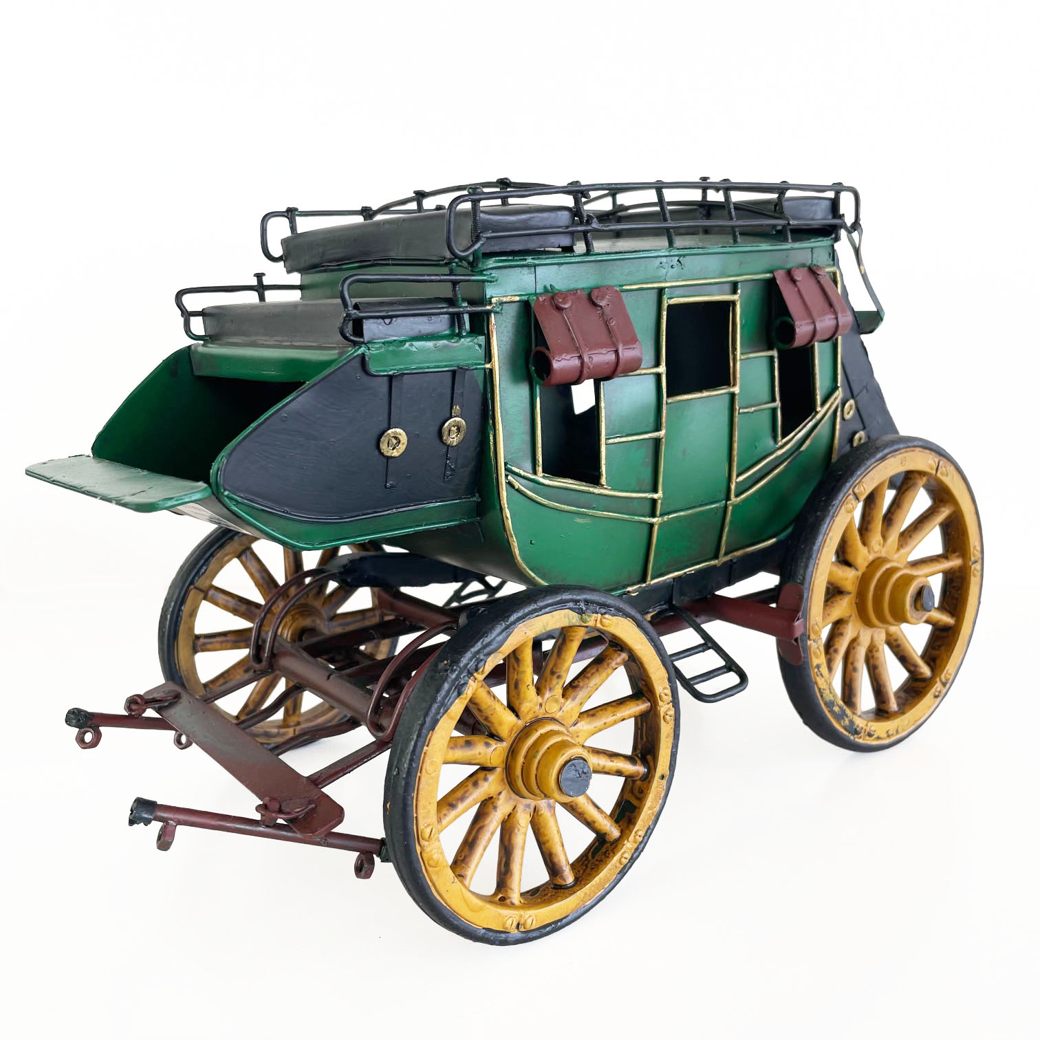 DILIGENCIA CARRETA CARRUAJE DECORACIÓN VINTAGE EN METAL WAGON - 1