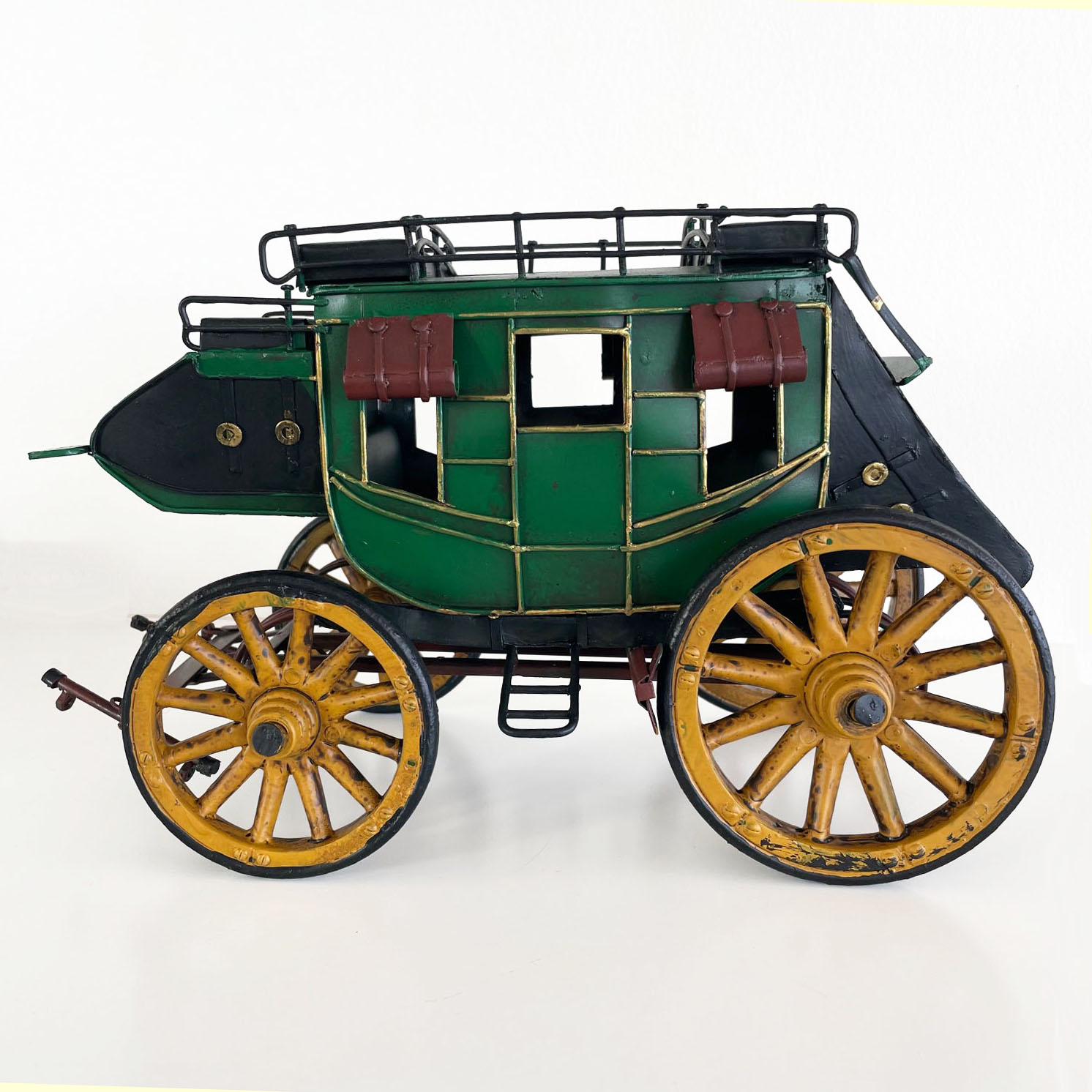 DILIGENCIA CARRETA CARRUAJE DECORACIÓN VINTAGE EN METAL WAGON - 2