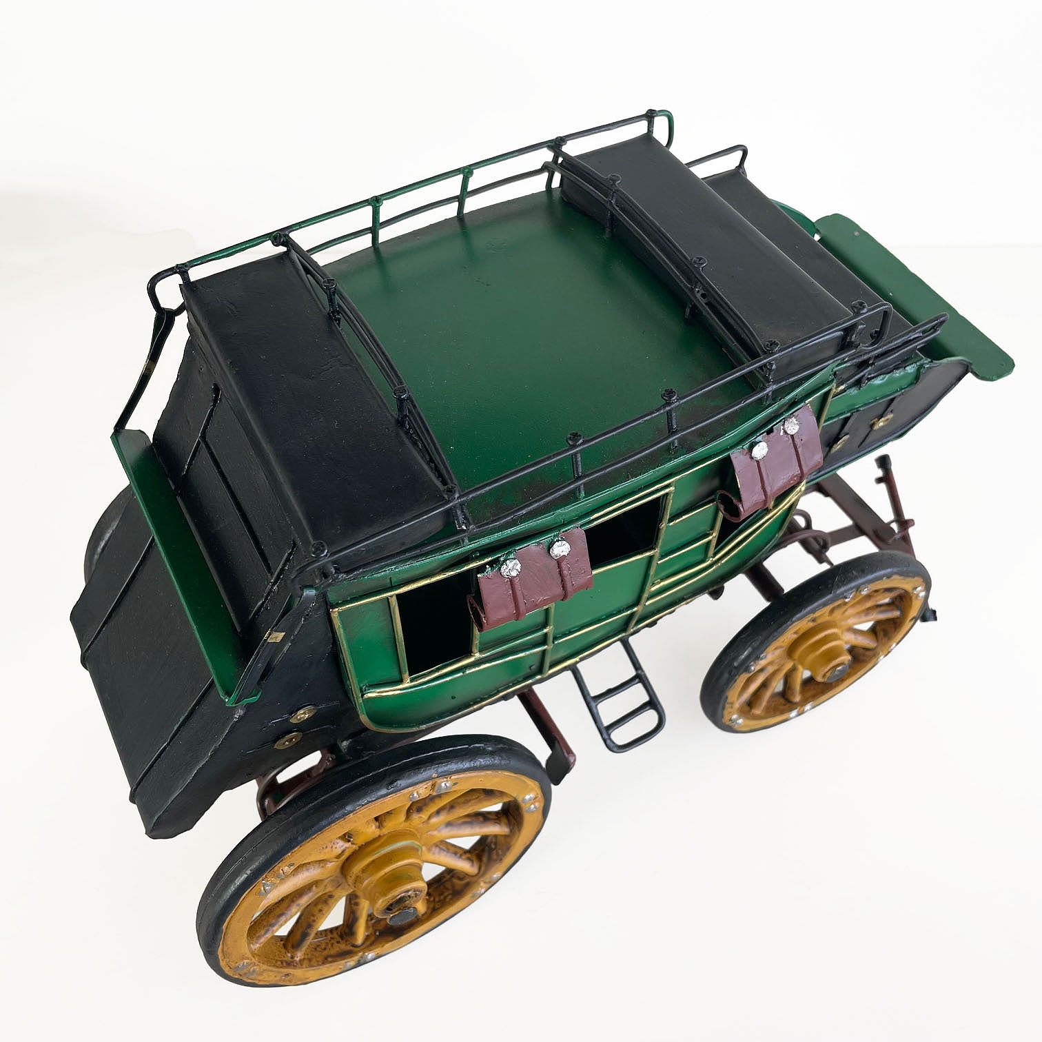 DILIGENCIA CARRETA CARRUAJE DECORACIÓN VINTAGE EN METAL WAGON - 4