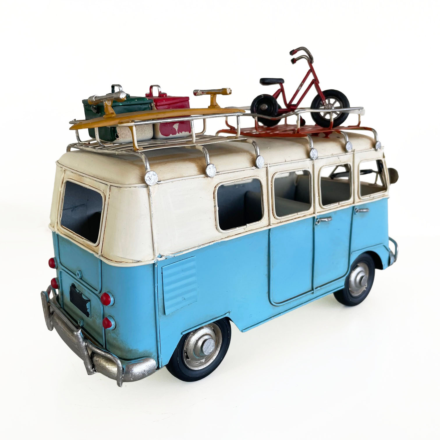 AUTO A ESCALA, KOMBI DE COLECCIÓN DECORACIÓN VINTAGE FIERRO - 2