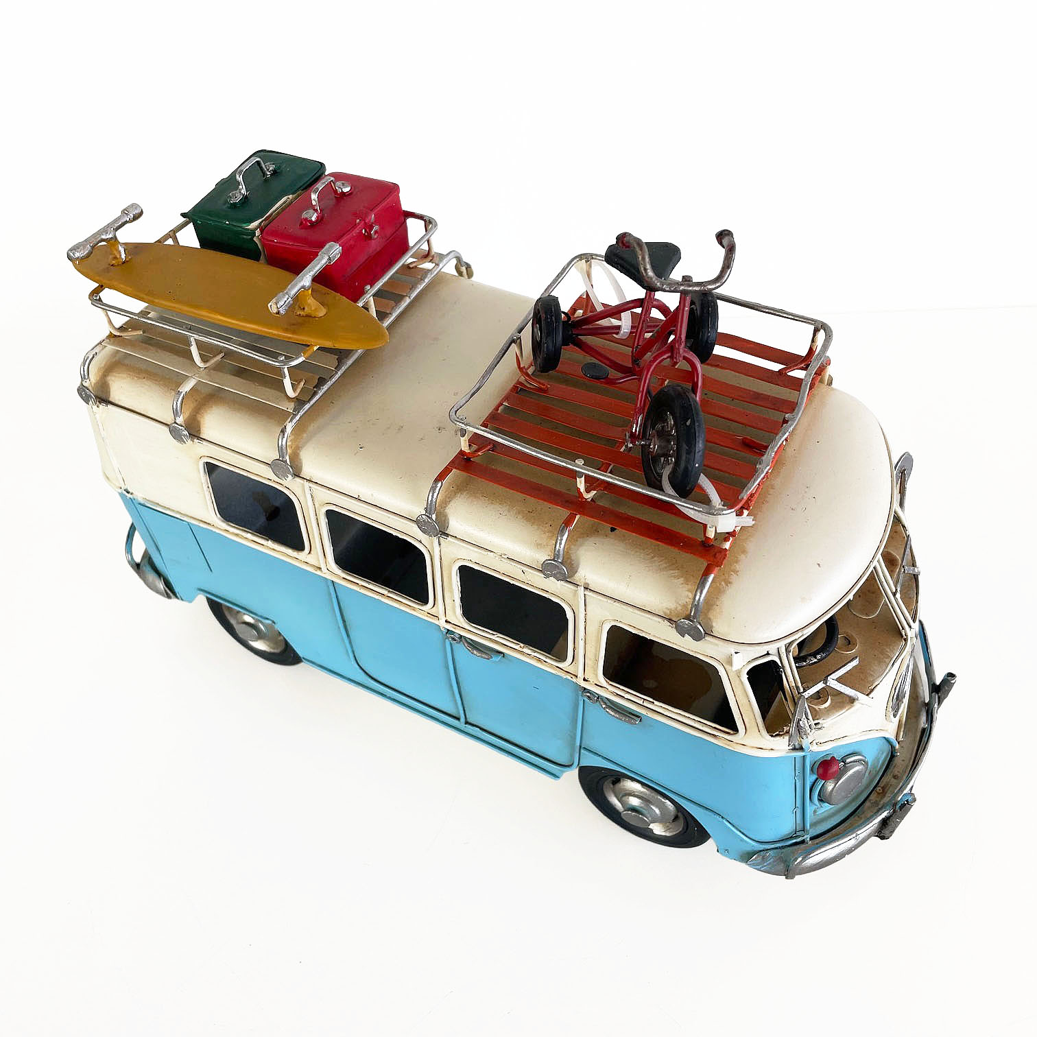 AUTO A ESCALA, KOMBI DE COLECCIÓN DECORACIÓN VINTAGE FIERRO - 4