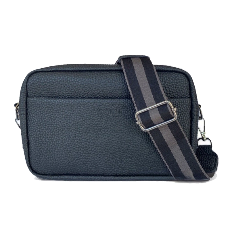 BANDOLERA CARTERA CUERO SINTETICO STRAP REMOVIBLE ORIGINAL MONTREAL MODELO MILAN - 1