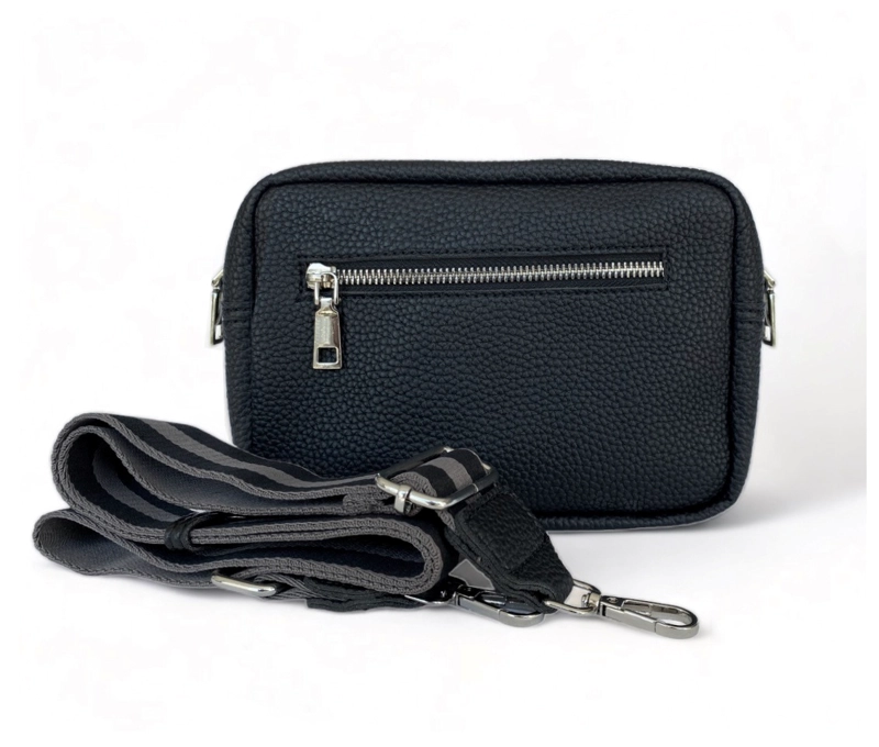 BANDOLERA CARTERA CUERO SINTETICO STRAP REMOVIBLE ORIGINAL MONTREAL MODELO MILAN - 6