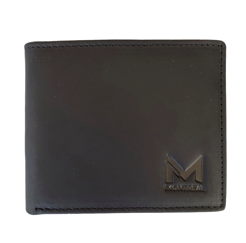 BILLETERA HOMBRE, CUERO GENUINO, ORIGINAL MONTREAL, CON CAJA - 1