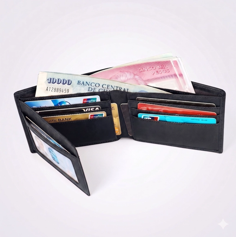 BILLETERA HOMBRE, CUERO GENUINO, ORIGINAL MONTREAL, CON CAJA - 2