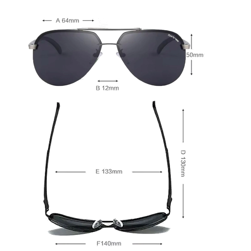 LENTES DE SOL HOMBRE MUJER AVIADOR ANTEOJOS POLARIZADOS GAFAS PILOT - 6