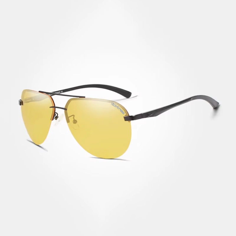 LENTES VISION NOCTURNA ANTEOJOS MANEJAR NOCHE MODELO PILOT AVIADOR GAFAS - 2
