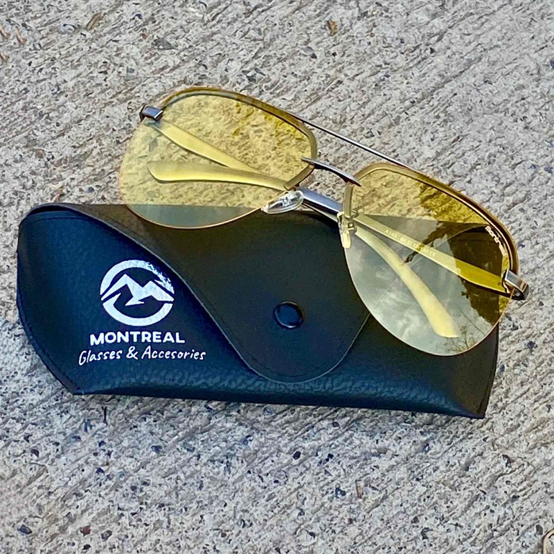 LENTES VISION NOCTURNA ANTEOJOS MANEJAR NOCHE MODELO PILOT AVIADOR GAFAS - 6