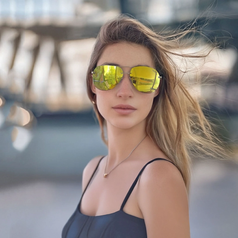 LENTES SOL HOMBRE MUJER AVIADOR PILOT POLARIZADO ANTEOJO ESPEJADO GAFAS - 3