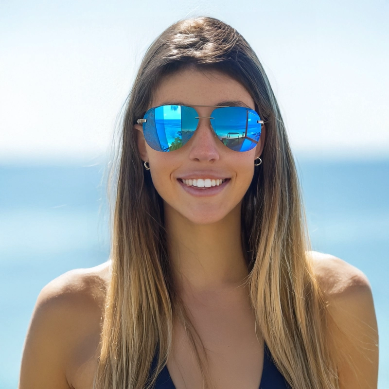 LENTES SOL HOMBRE MUJER AVIADOR PILOT POLARIZADO ANTEOJO ESPEJADO GAFAS - 3