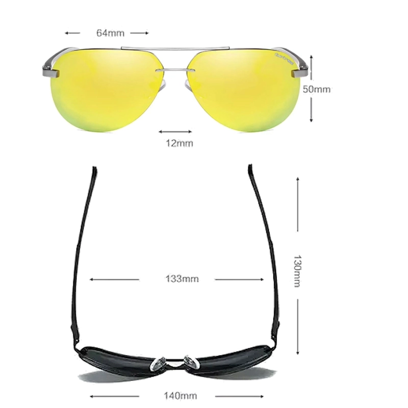 LENTES SOL HOMBRE MUJER AVIADOR PILOT POLARIZADO ANTEOJO ESPEJADO GAFAS - 7