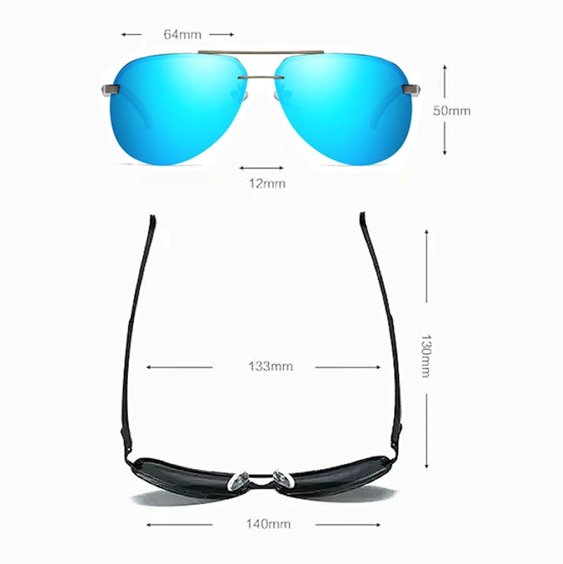 LENTES SOL HOMBRE MUJER AVIADOR PILOT POLARIZADO ANTEOJO ESPEJADO GAFAS - 7