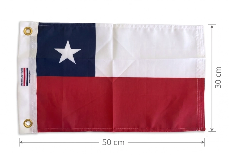 BANDERA CHILE REFORZADA YATE VELERO LANCHA MARINO NAUTICA - 7