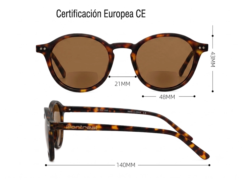 LENTES DE SOL BIFOCALES UV400 GAFAS CON GRADUACION PRESBICIA - 8
