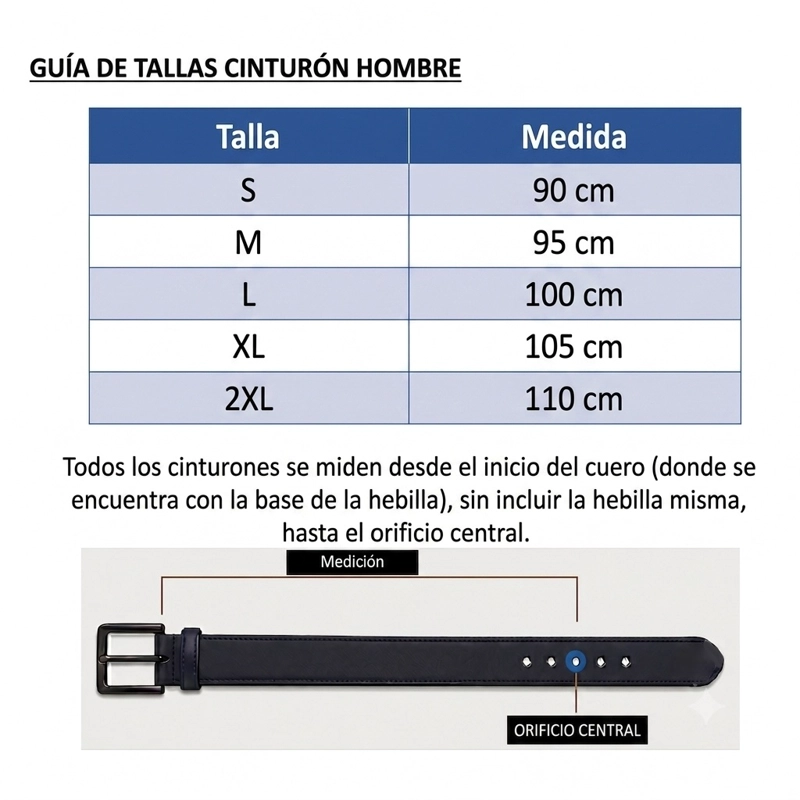 CINTURON HOMBRE CUERO NATURAL BORDADO CORREA CINTO VAQUERO - 8