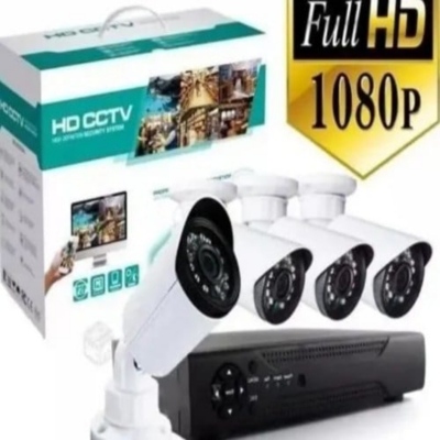 KIT CCTV 4 CAMARAS DE SEGURIDAD CON DISCO DURO 1 TERABYTE FULL HD 1080 P - 2
