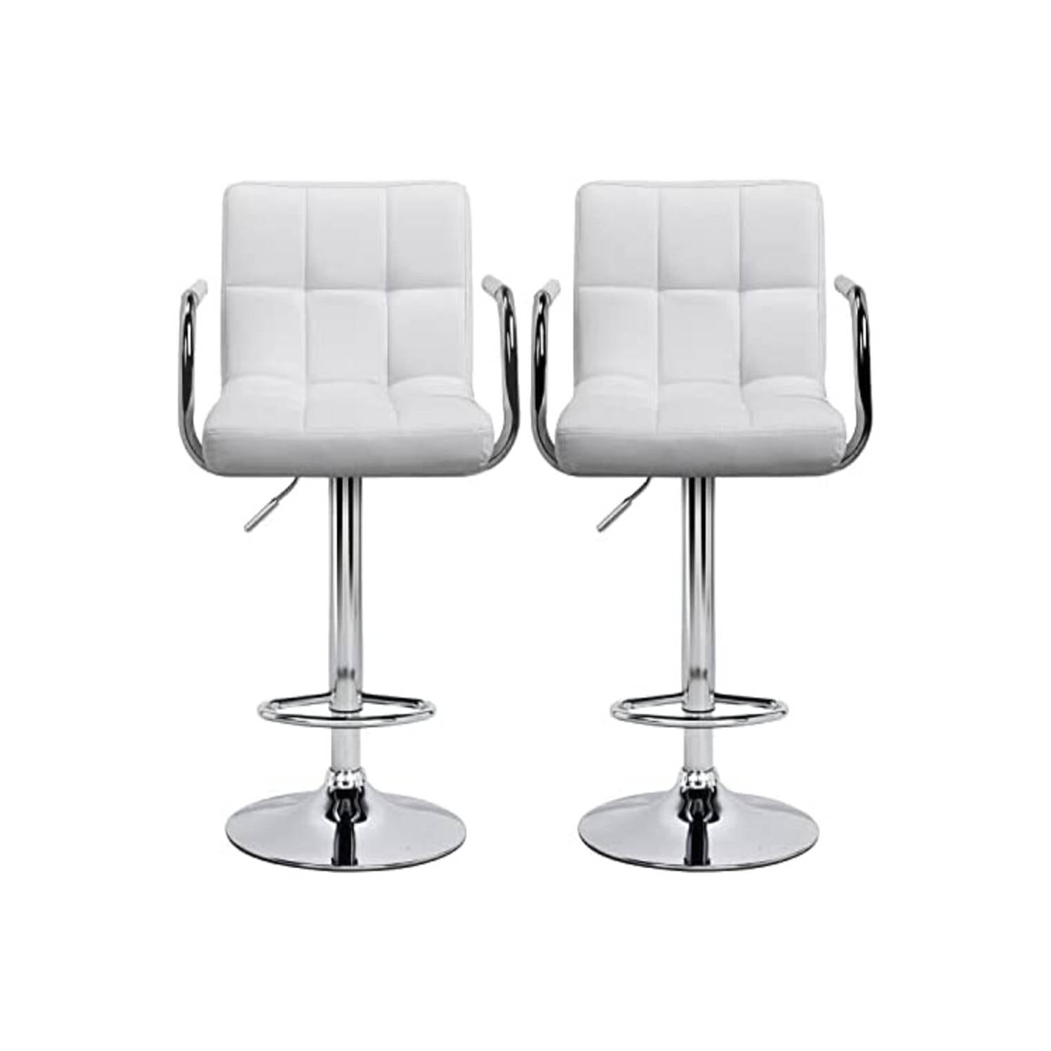 SILLAS BAR MILAN ECOCUERO BLANCAS PACK 2 TABURETE CON APOYABRAZOS - 2