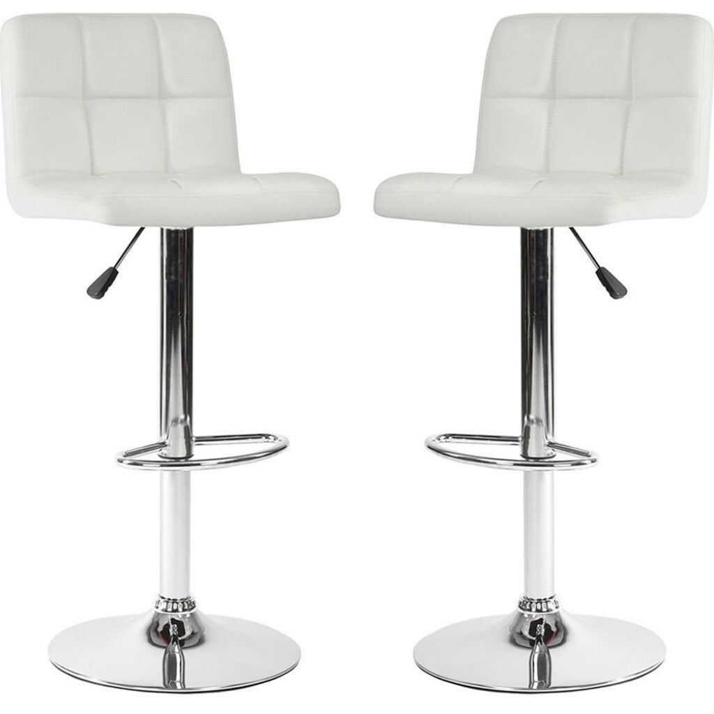 SILLAS BAR MILAN ECOCUERO BLANCAS PACK 2 TABURETE - 1