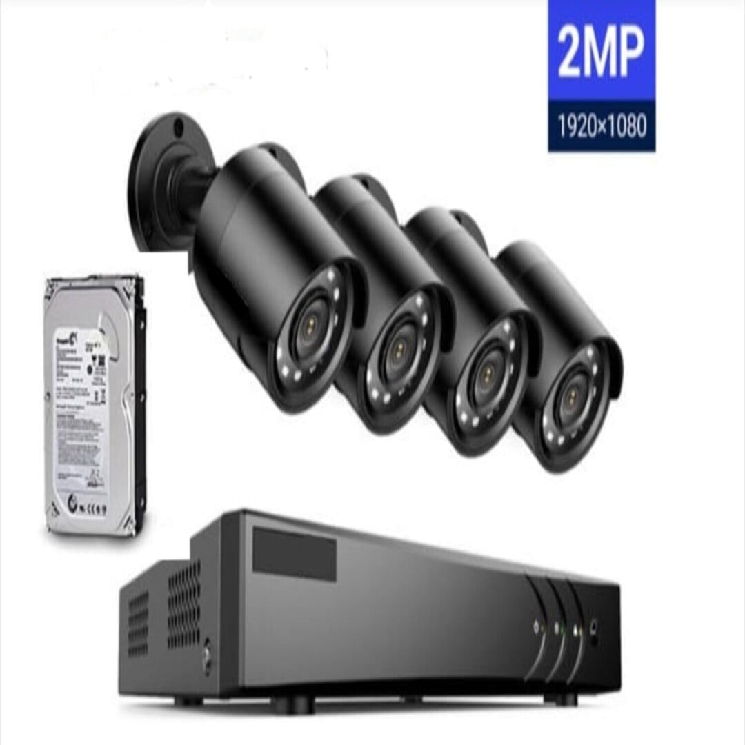 KIT 2MP CCTV 4 CAMARAS DE SEGURIDAD FULL HD CON DISCO DURO 1 TERABYTE INSTALADO - 2
