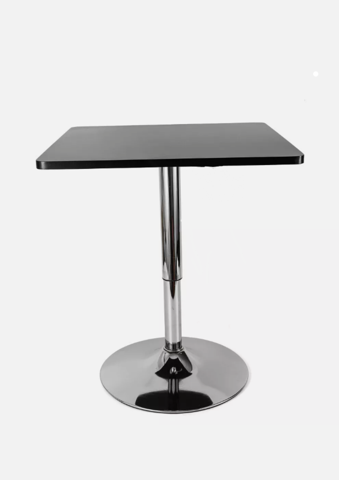 MESA BAR DE ALTURA REGULABLE CUADRADA 60 CM MDF COLOR NEGRO
