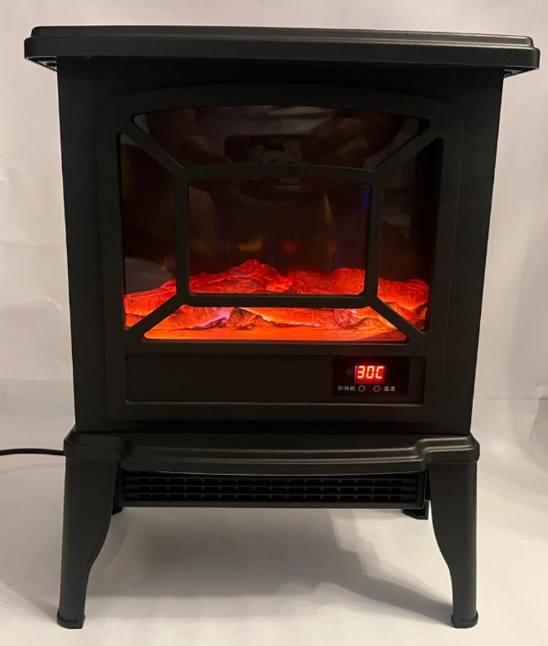 CHIMENEA ELÉCTRICA VINTAGE CONTROL REMOTO EFECTO LLAMA REAL - 1