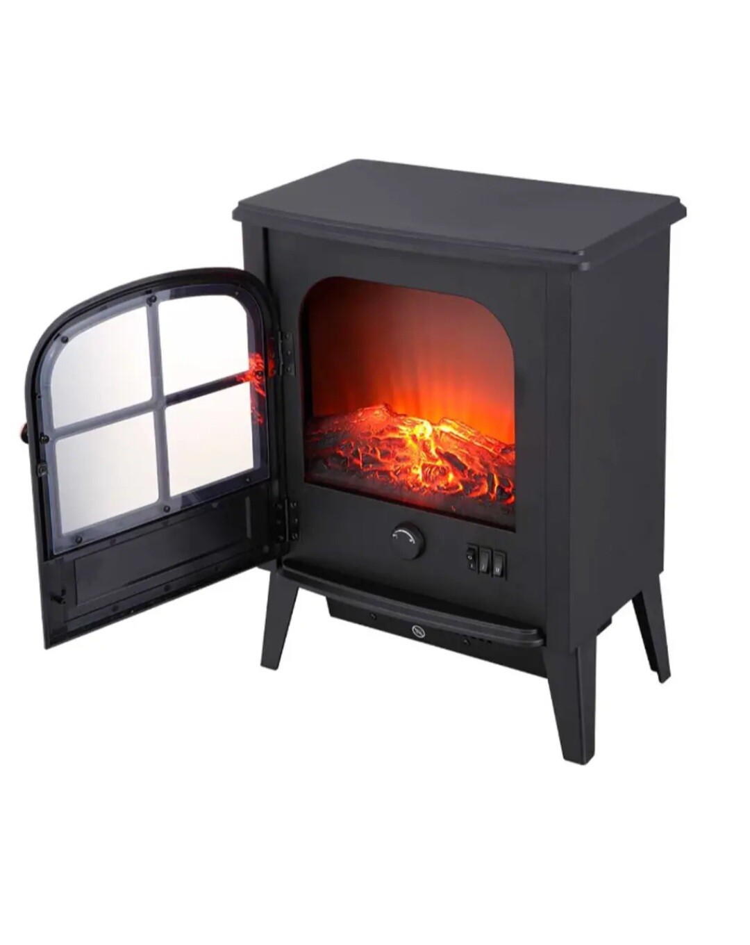 CHIMENEA ELÉCTRICA VINTAGE EFECTO LLAMA REAL 3D 1800 W - 4