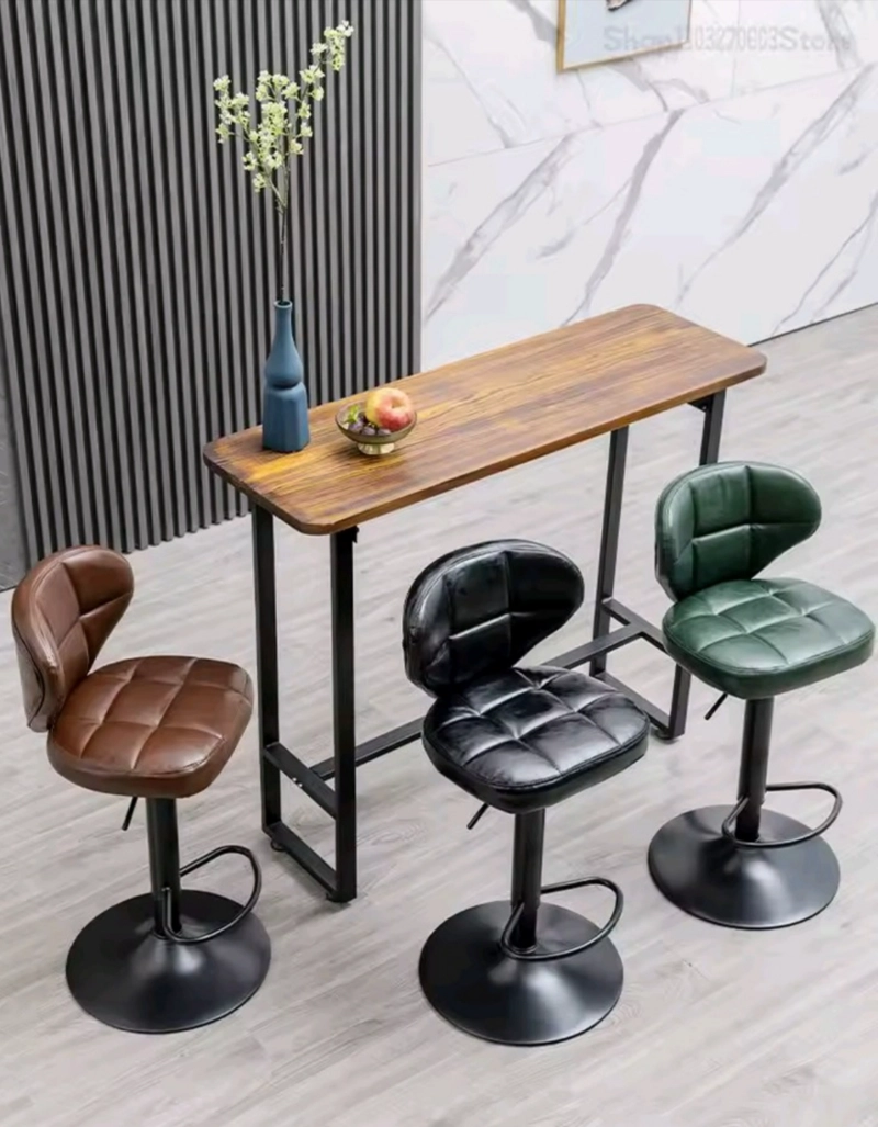 PACK SILLAS BAR  ALEX NORDIC TABURETE ECOCUERO NEGRO/NEGRO - 3
