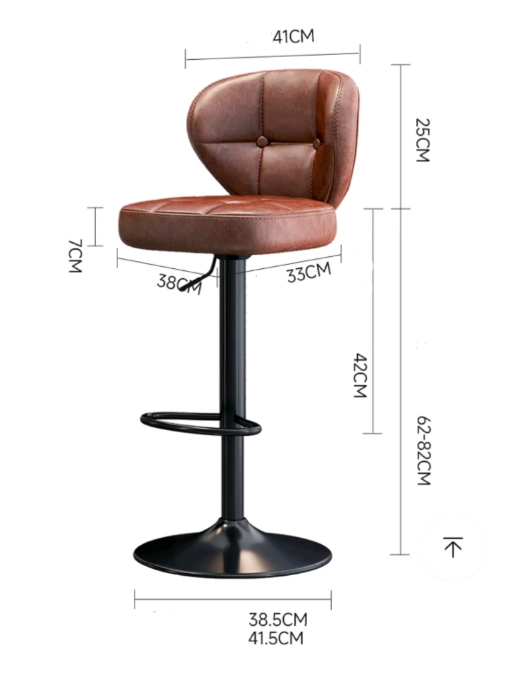 PACK SILLAS BAR  ALEX NORDIC TABURETE ECOCUERO NEGRO/NEGRO - 4