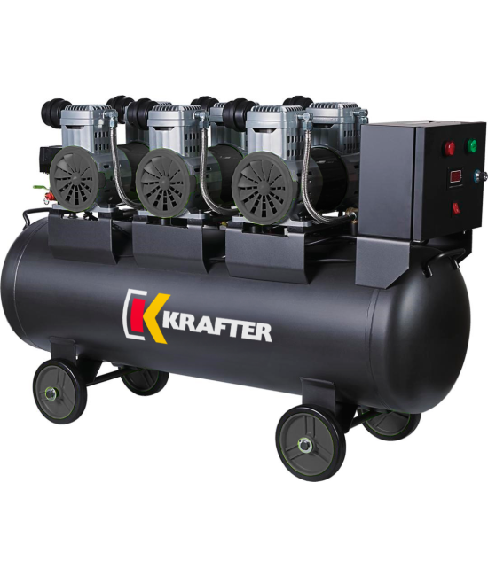 COMPRESOR KRAFTER LIBRE DE ACEITE 100L - 1